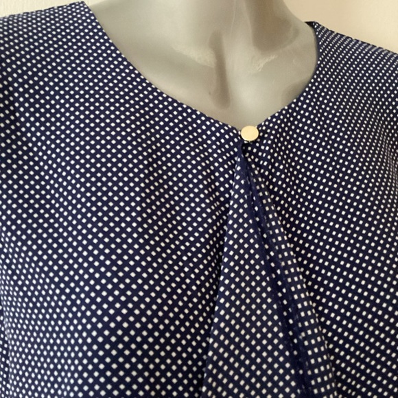 New Covington Lined Chiffon Sleeveless Ruffled Blouse Size Small - Picture 5 of 9